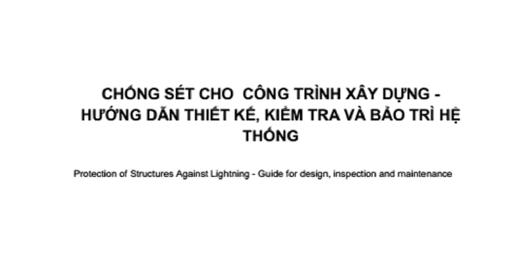 Tiêu chuẩn chống sét trong xây dựng TCXDVN 46:2007