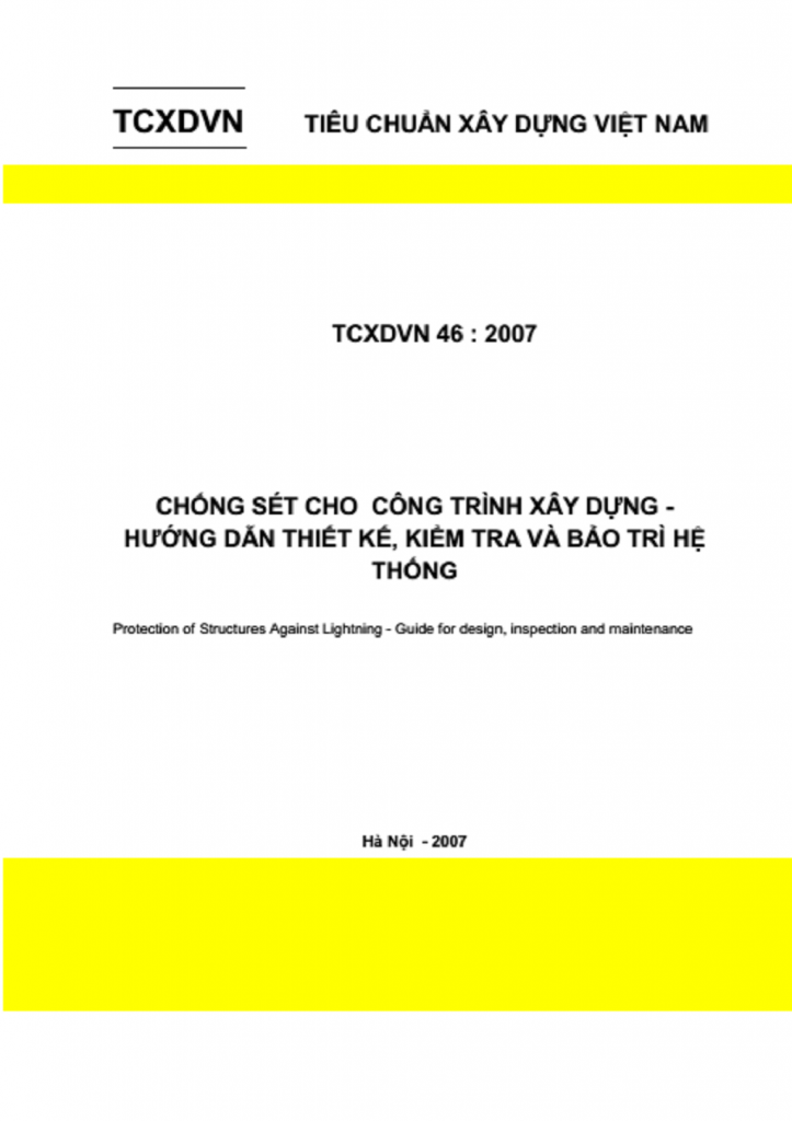 Tiêu chuẩn chống sét trong xây dựng TCXDVN 46:2007