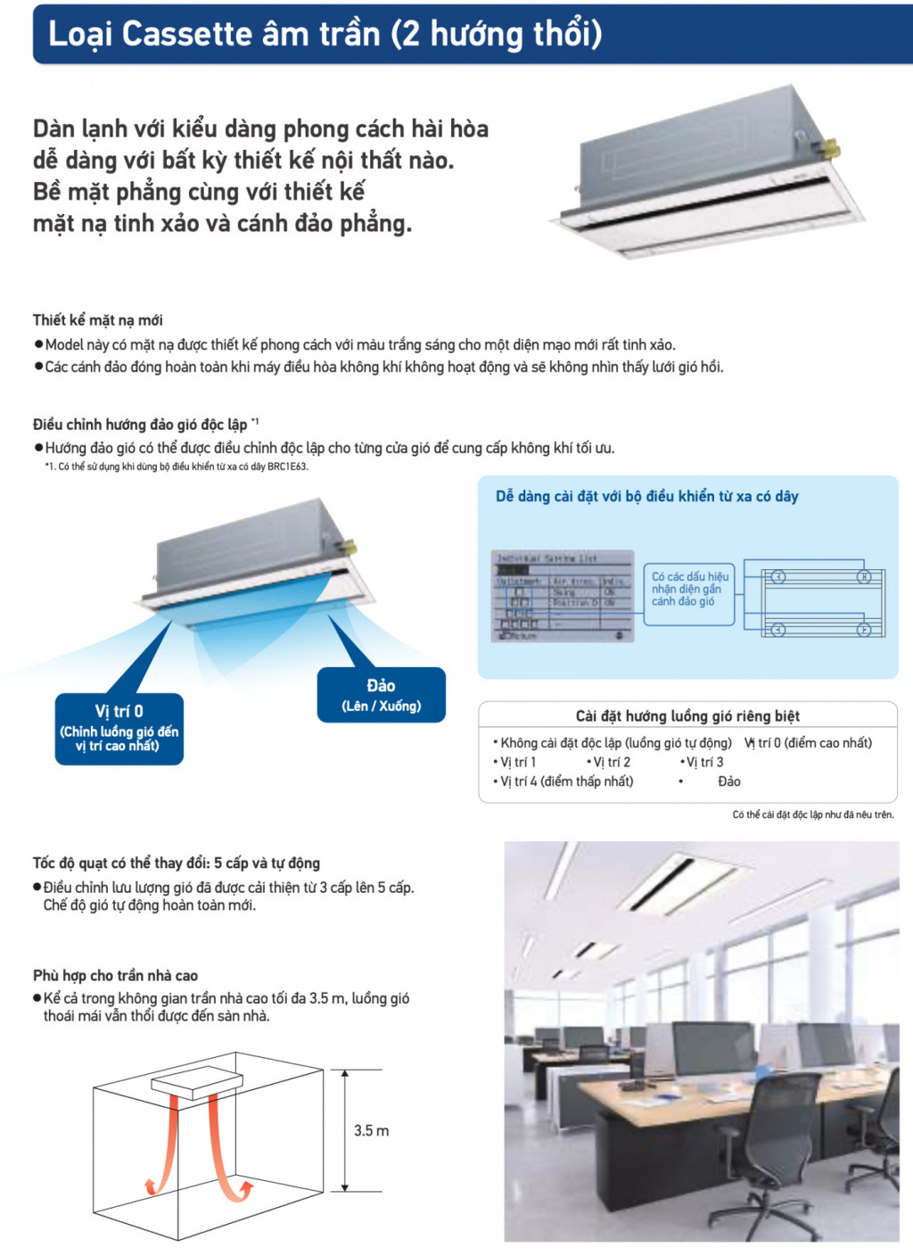 Máy lạnh trung tâm Daikin - Dàn lạnh Âm trần