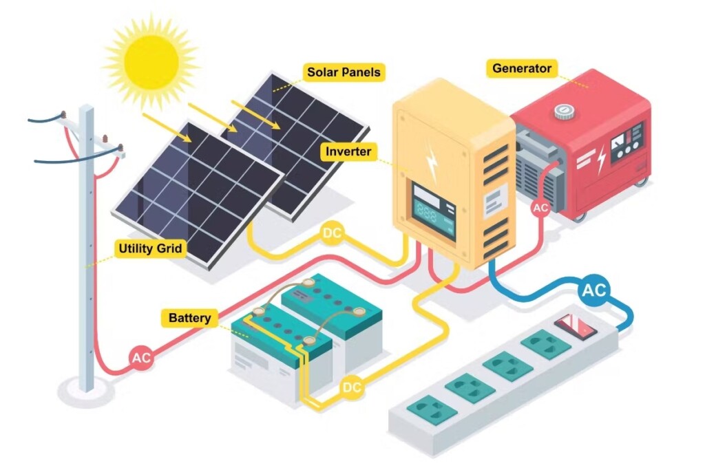 Công nghệ Hybrid Inverter là gì? Ứng dụng trong ngành năng lượng tái tạo. - SAVA M&E - Công Ty Cơ Điện Lạnh cong nghe hybrid inverter la gi ung dung trong nganh nang luong tai tao 2 - SAVA M&E - Công Ty Cơ Điện Lạnh