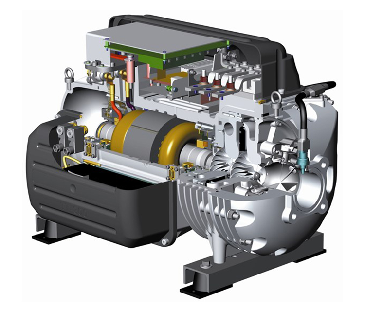Tìm hiểu về Chiller sử dụng máy nén đệm từ trường (Chiller không dầu) - SAVA M&E - Công Ty Cơ Điện Lạnh DanfossTurbocorCut away highres resize - SAVA M&E - Công Ty Cơ Điện Lạnh